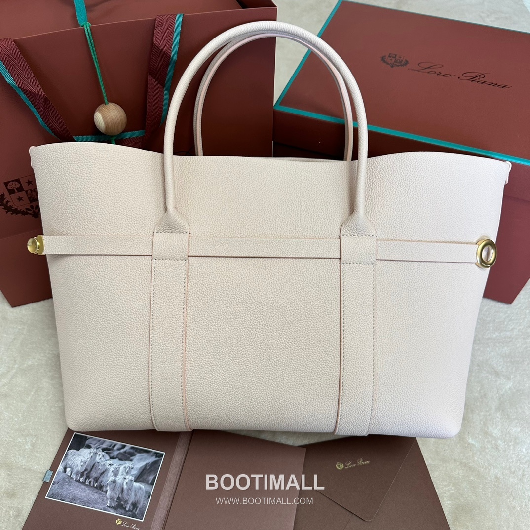Loro Piana Ghiera Shopper Large Tote Bag FAO7463 로로피아나 기에라 쇼퍼 라지 토트백 그레인 카프스킨 40cm 3