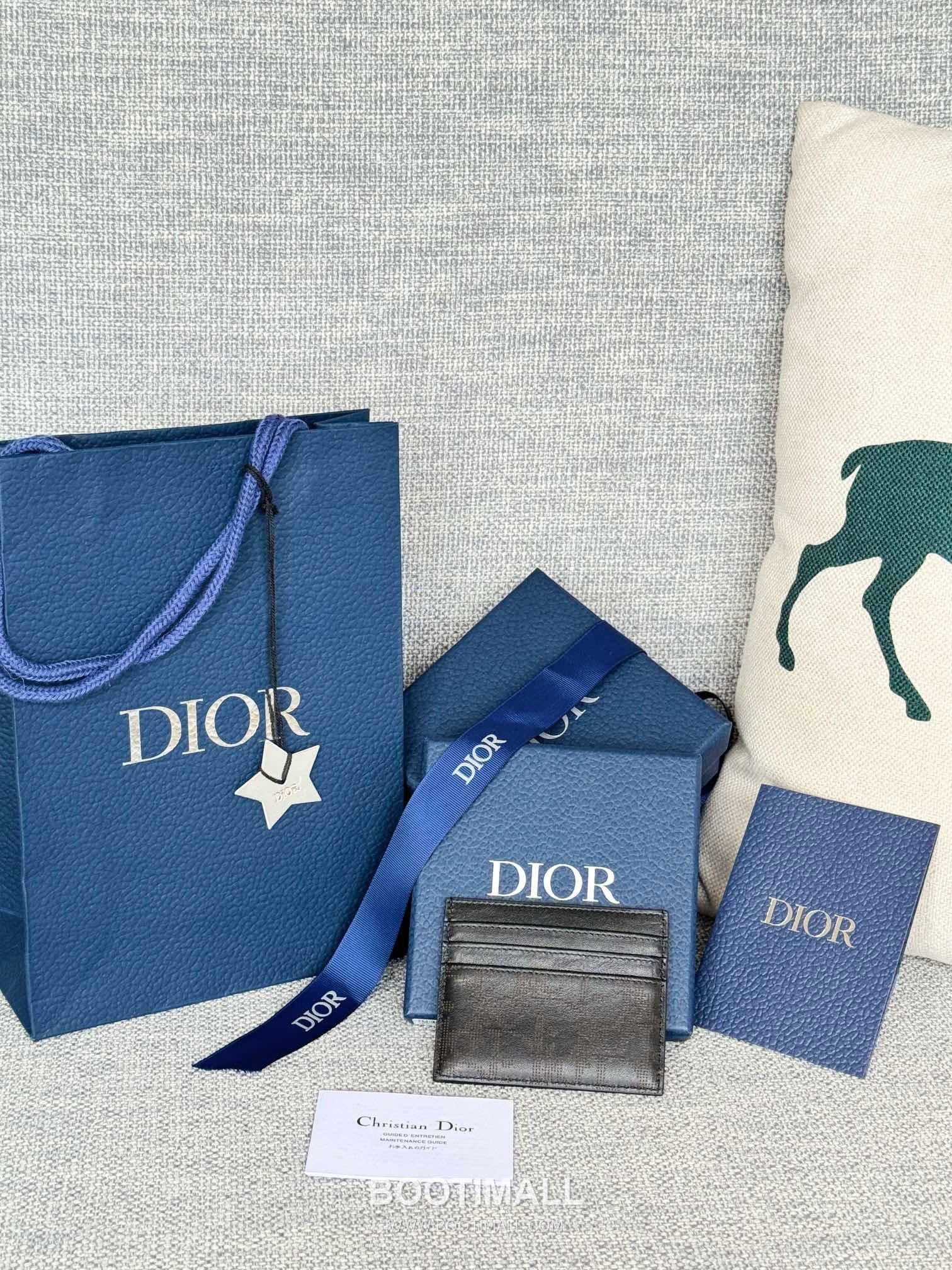 Dior Dior Gravity Pocket Card Holder Black Embossed Calfskin 디올 디올 그라비티 포켓 카드홀더 블랙 엠보스 카프스킨 10cm 2