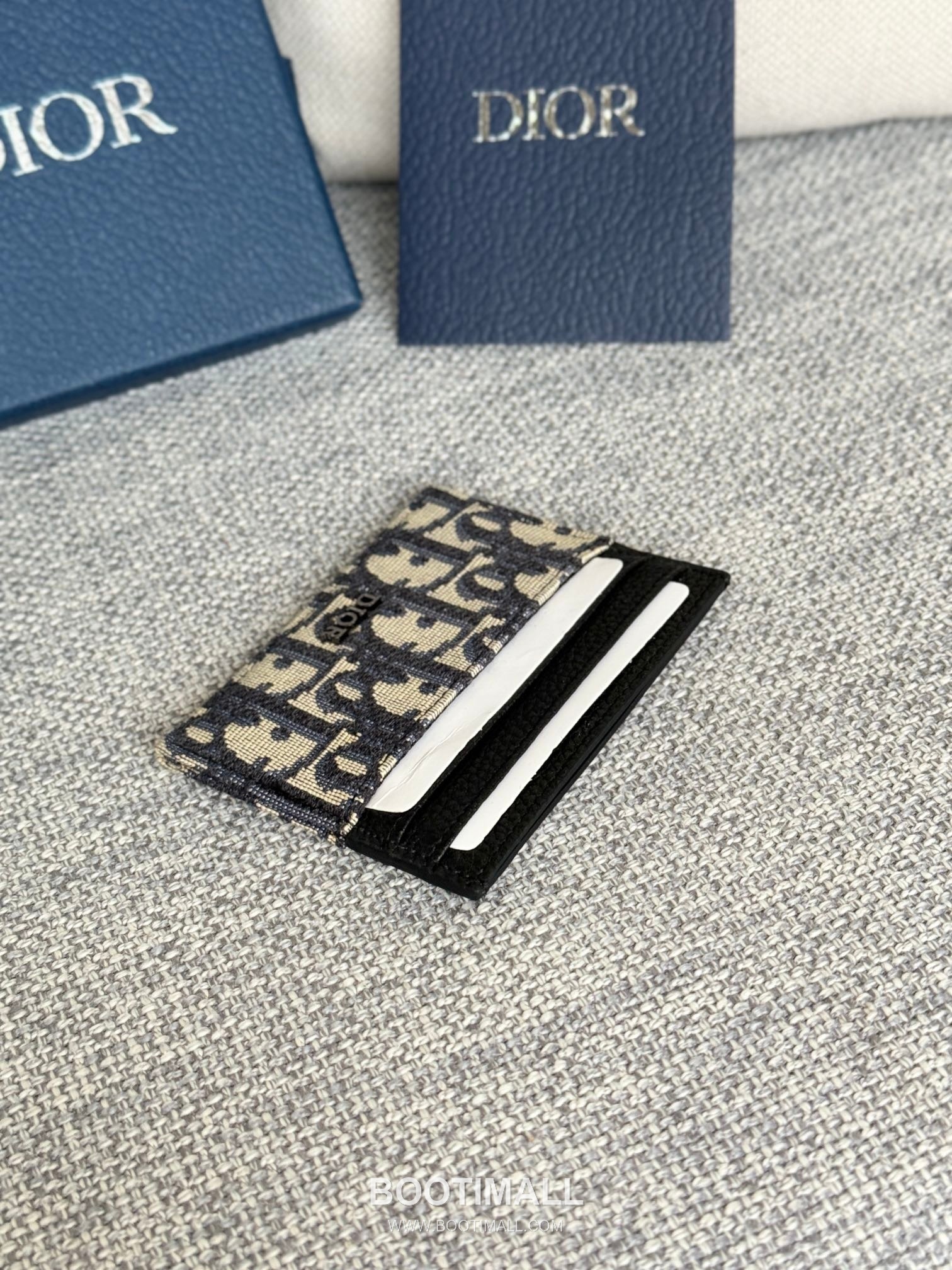 Dior Dior Gravity Card Holder Gunmetal Jacquard 디올 디올 그라비티 카드홀더 건메탈 자카드 10cm 3