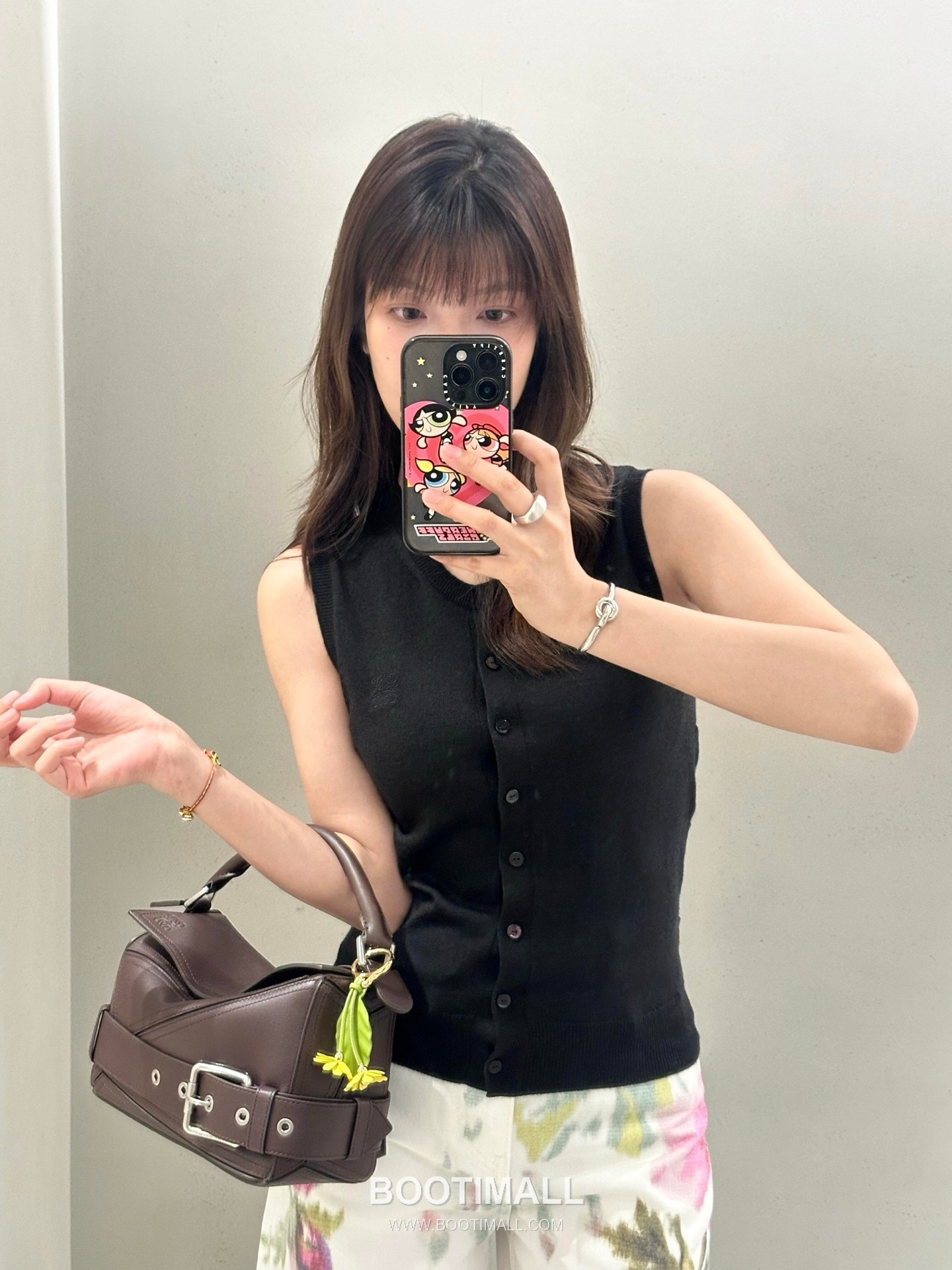 Loewe Puzzle Biker Large Shiny Calfskin Black Handbag 로에베 퍼즐 바이커 라지 652566115 샤이니 카프스킨 블랙 핸드백 33cm 7