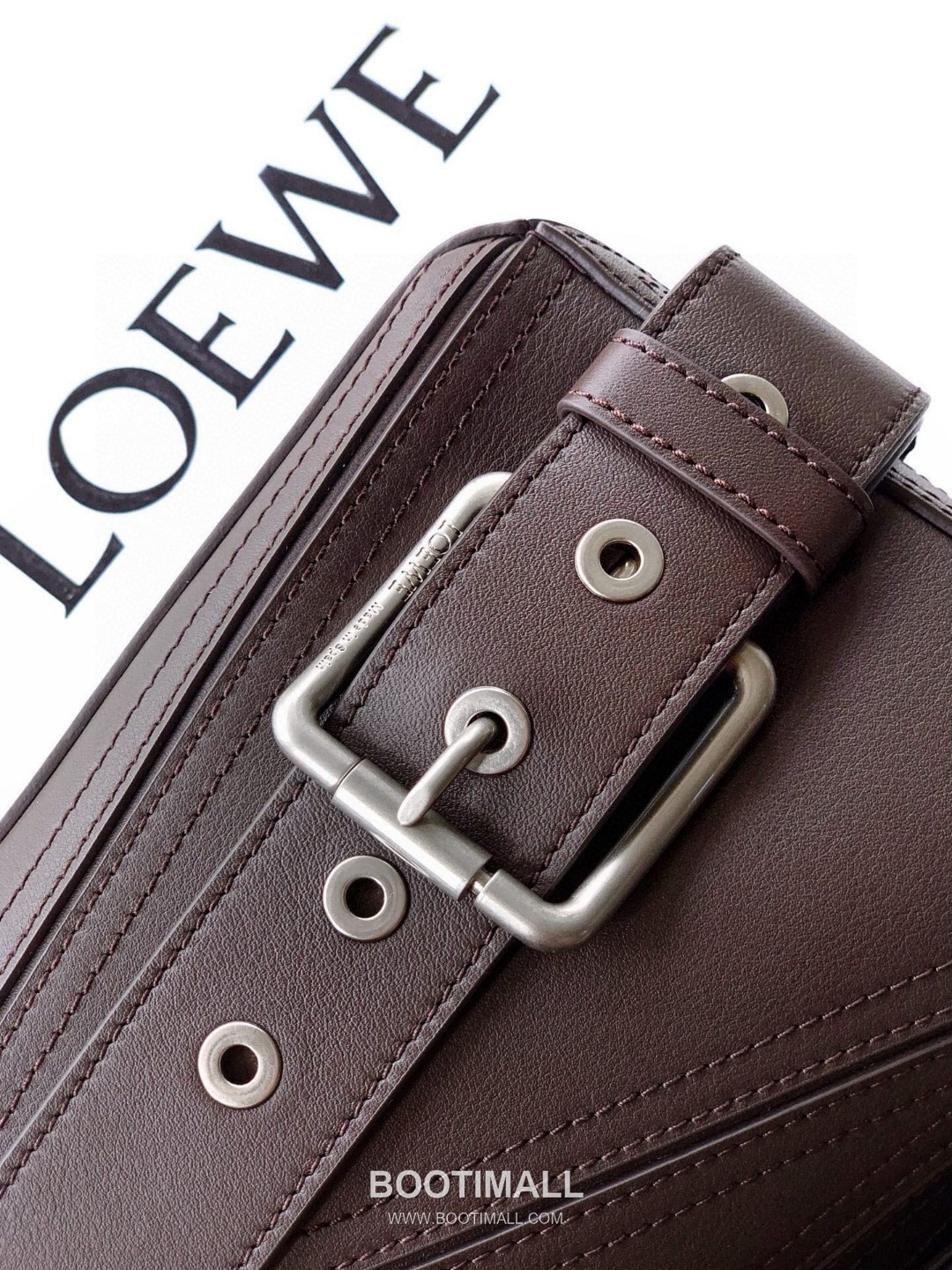 LOEWE Puzzle Biker Small Bag 052517100 로에베 퍼즐 바이커 스몰 토트백 글로시 카프스킨 24cm 15