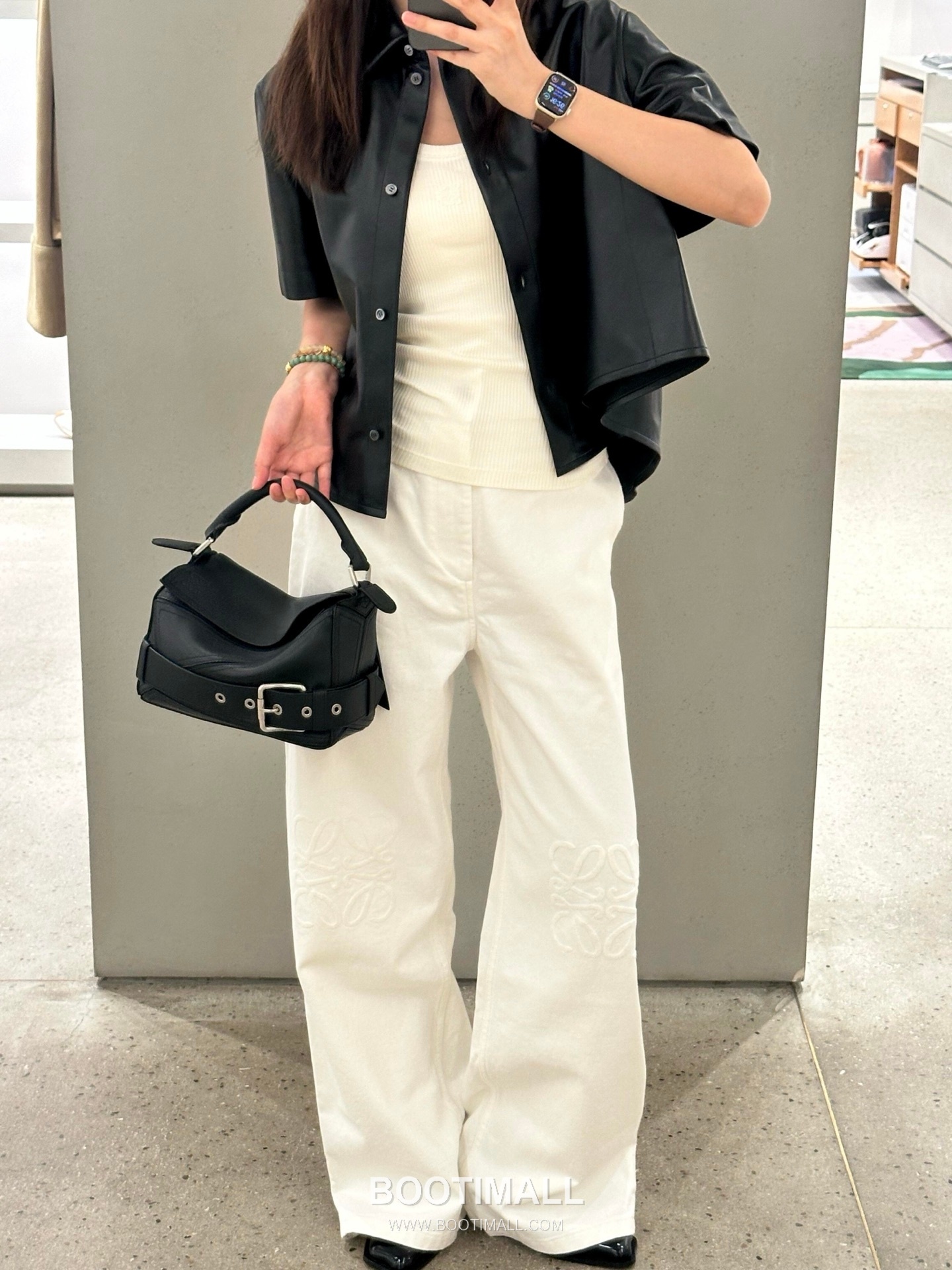 Loewe Puzzle Biker Small Glossy Calfskin Handbag 로에베 퍼즐 바이커 스몰 052517100 글로시 카프스킨 핸드백 24cm 4