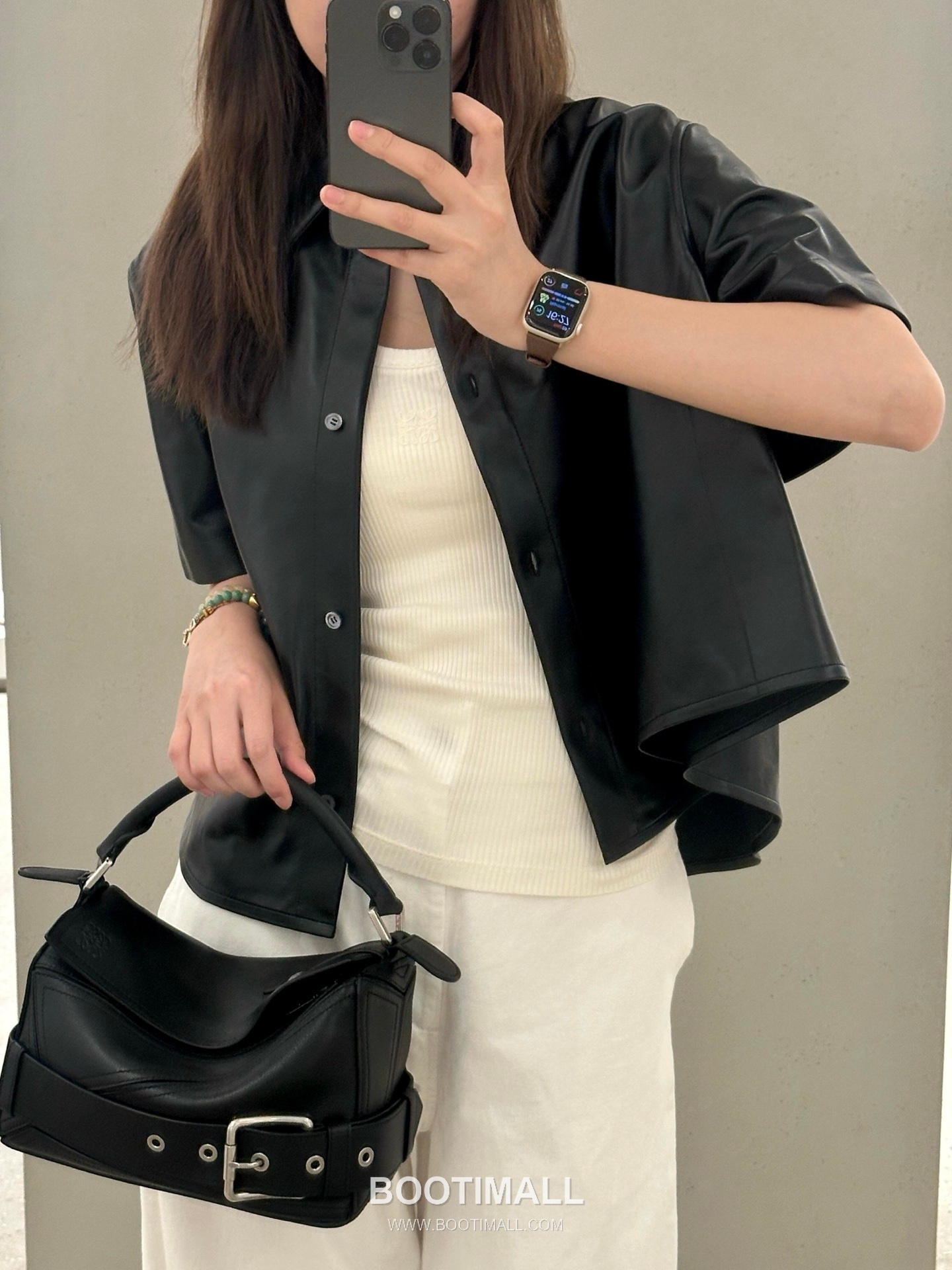 Loewe Puzzle Biker Small Glossy Calfskin Handbag 로에베 퍼즐 바이커 스몰 052517100 글로시 카프스킨 핸드백 24cm 5