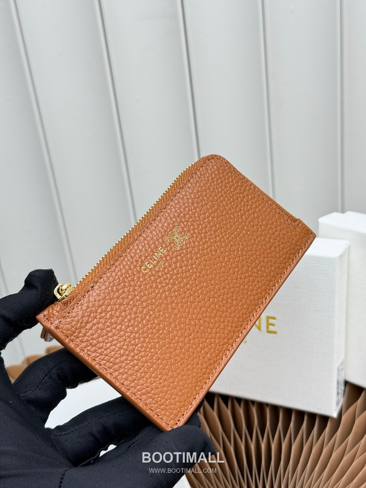 Celine Triomphe Long Zipped Card Holder 셀린느 트리옹프 롱 지퍼 카드홀더 L100854 13.5cm 3