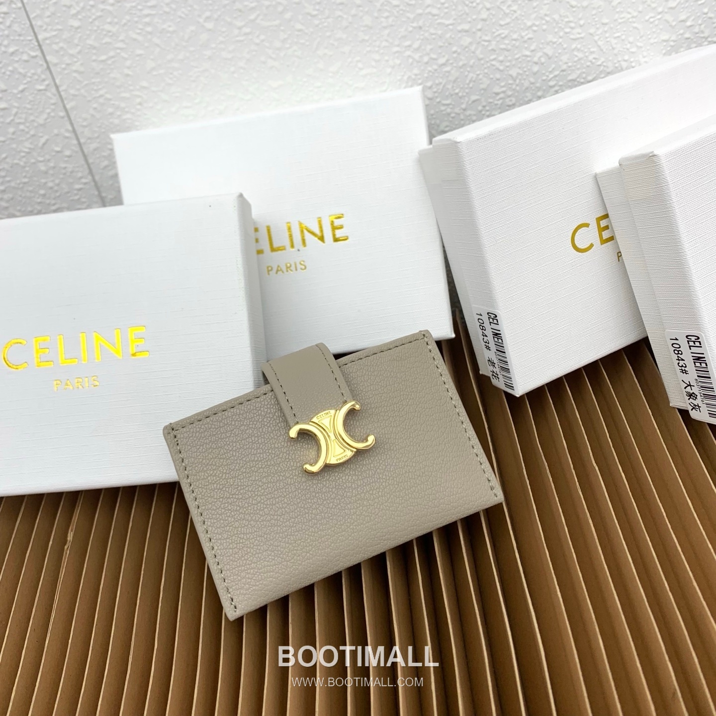Celine Triomphe Accordion Grained Calfskin Card Holder 셀린느 트리옹프 아코디언 그레인드 카프스킨 카드홀더 10843 11cm 1