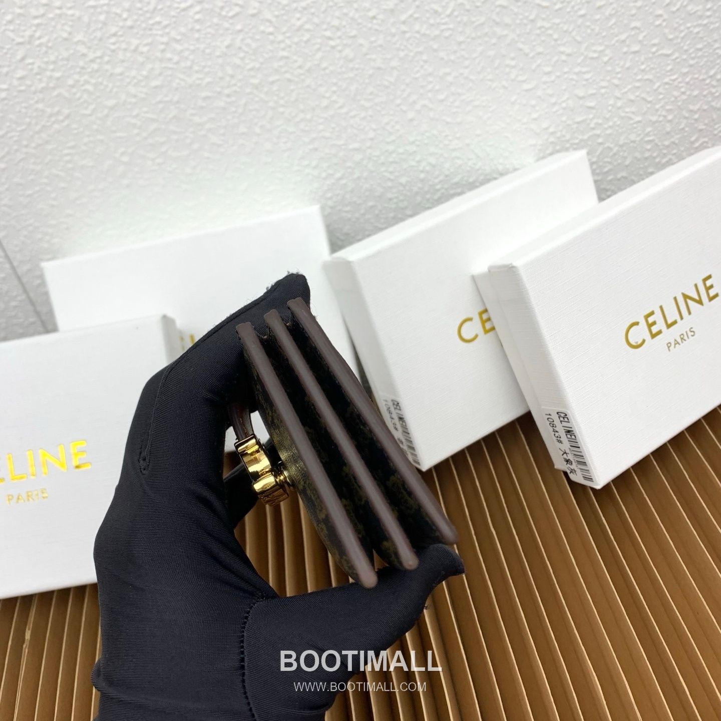 Celine Triomphe Accordion Grained Calfskin Card Holder 셀린느 트리옹프 아코디언 그레인드 카프스킨 카드홀더 10843 11cm 4