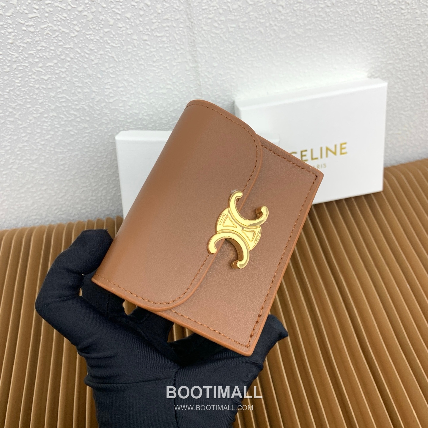 Celine Triomphe Glossy Calfskin Business Card Holder 셀린느 트리옹프 글로시 카프스킨 명함지갑 10062 10.5cm 3