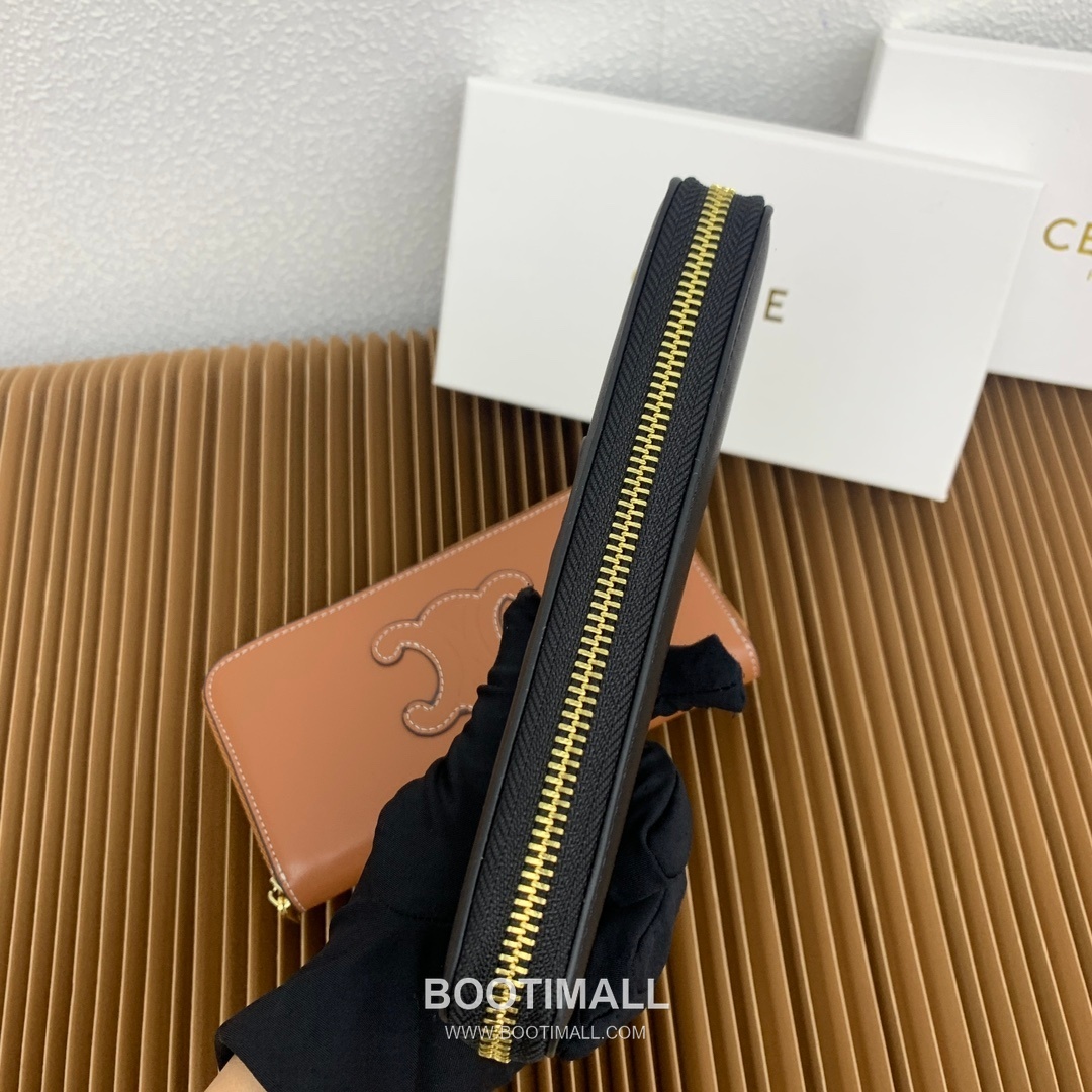 Celine Triomphe Cuir Smooth Calfskin Large Zipped Wallet 셀린느 트리옹프 퀴르 스무스 카프스킨 라지 지퍼 지갑 10543 19cm 4