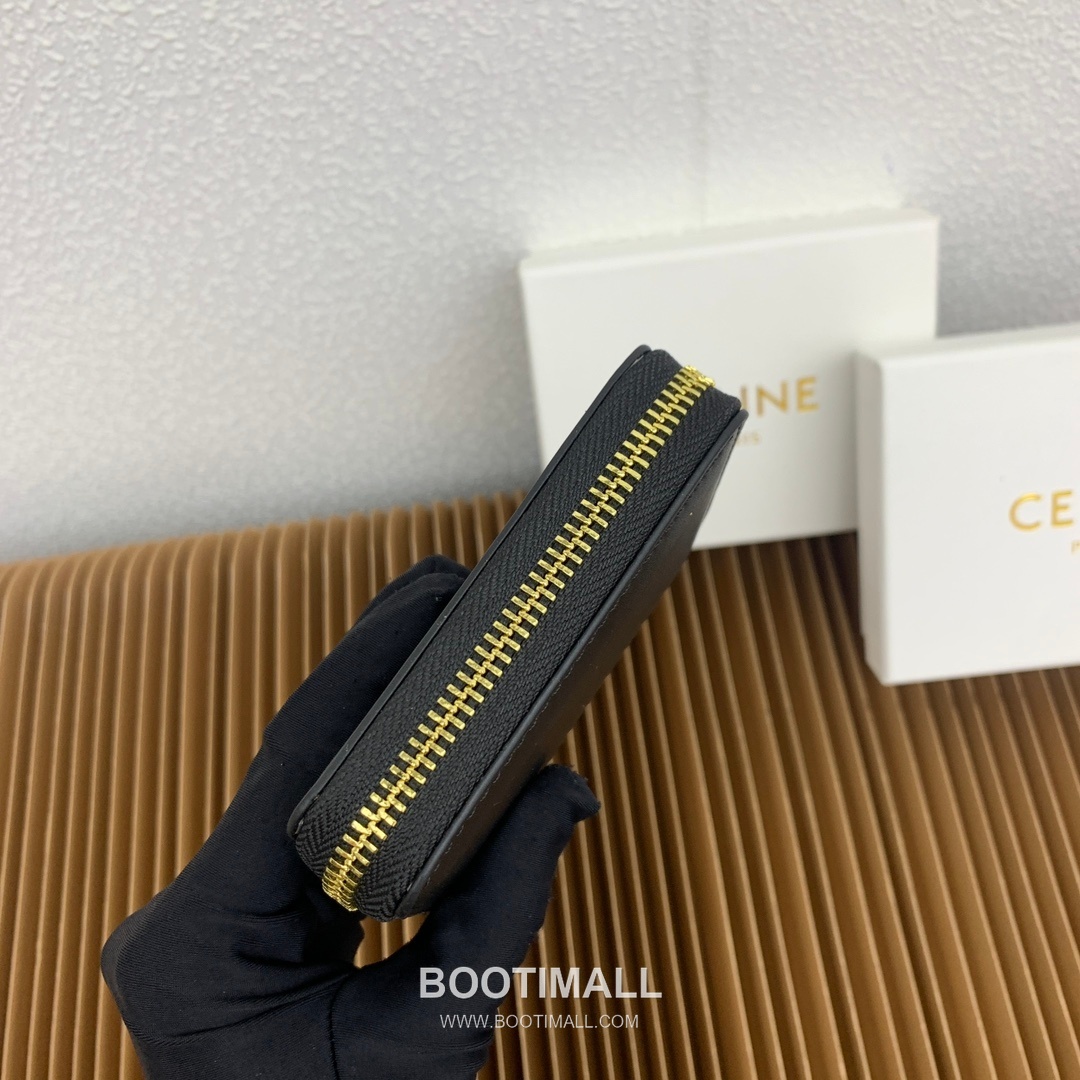 Celine Triomphe Cuir Smooth Calfskin Compact Zipped Wallet 셀린느 트리옹프 퀴르 스무스 카프스킨 컴팩트 지퍼 지갑 10533 10.5cm 5