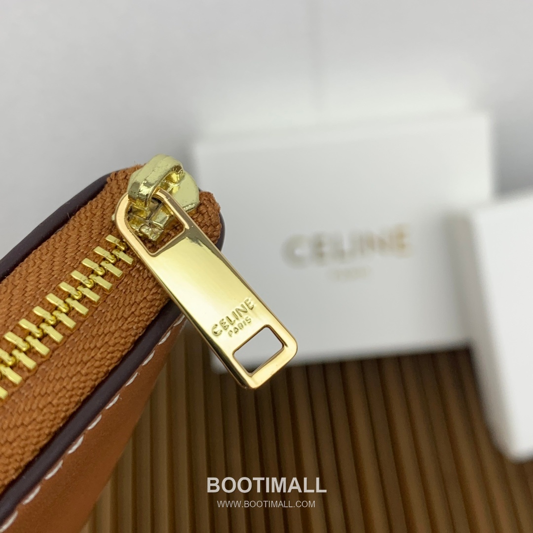 Celine Triomphe Smooth Calfskin Zipped Coin & Card Holder 셀린느 트리옹프 스무스 카프스킨 지퍼 코인 카드홀더 10663 13cm 6