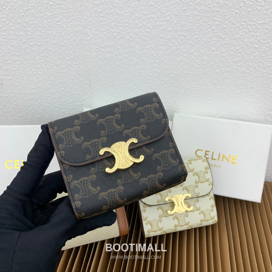 Celine Triomphe Canvas Small Wallet 셀린느 트리옹프 캔버스 스몰 지갑 66889 10.5cm 1