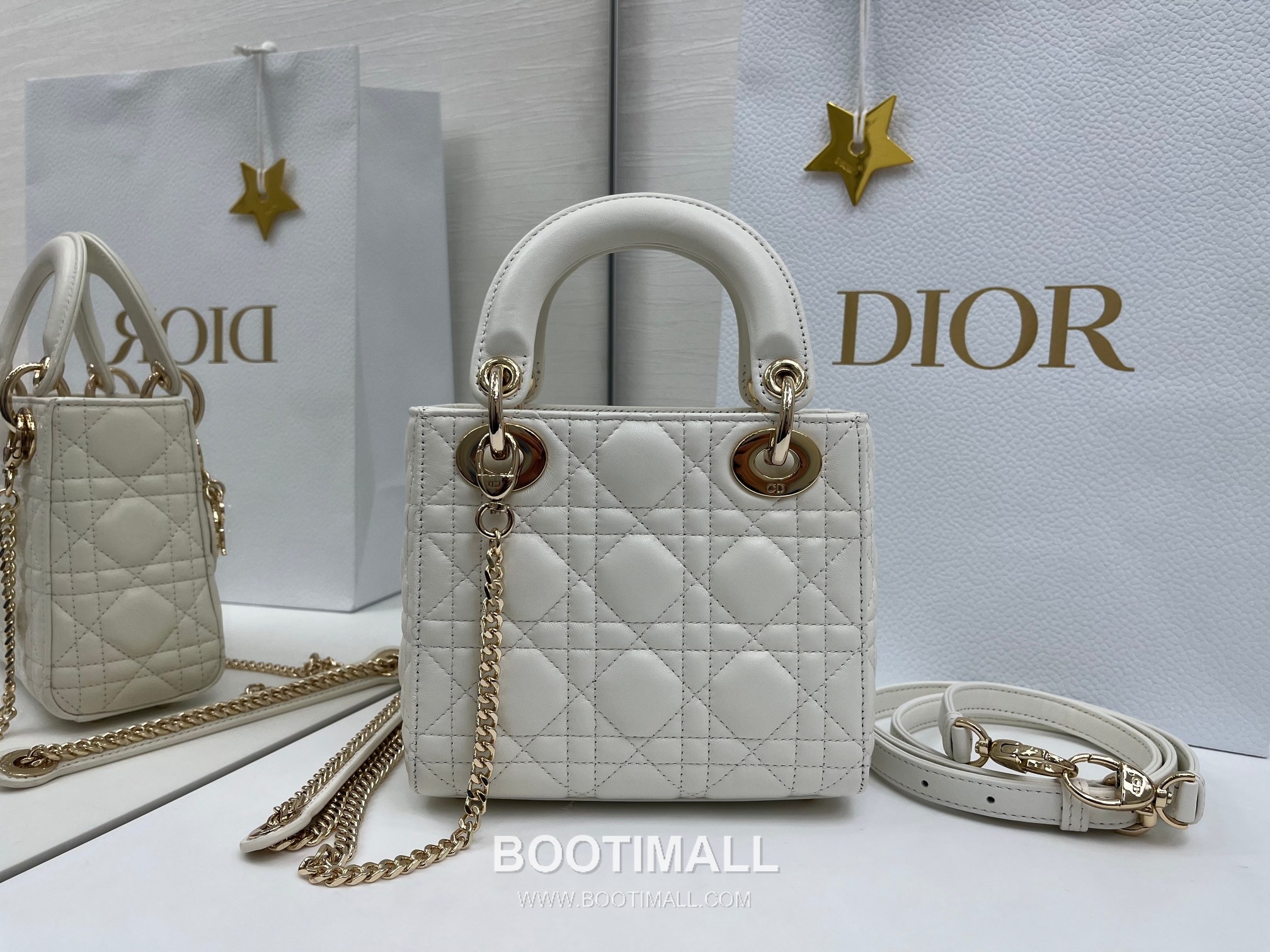Dior Lady Dior Mini Cannage Lambskin Top Handle Bag 디올 레이디디올 미니 까나쥬 램스킨 토트백 17cm 6