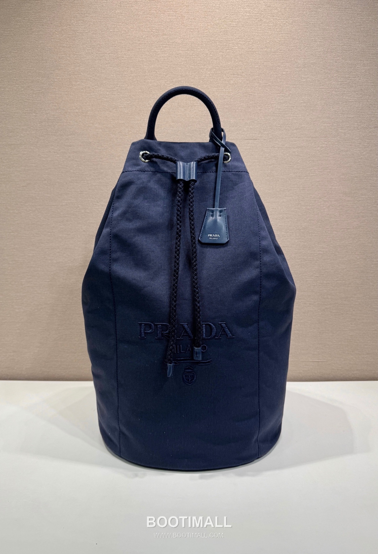 Prada Linen Blend Drawstring Travel Bag 2VY011 프라다 린넨 혼방 가죽 트리밍 드로스트링 트래블백 55cm 1