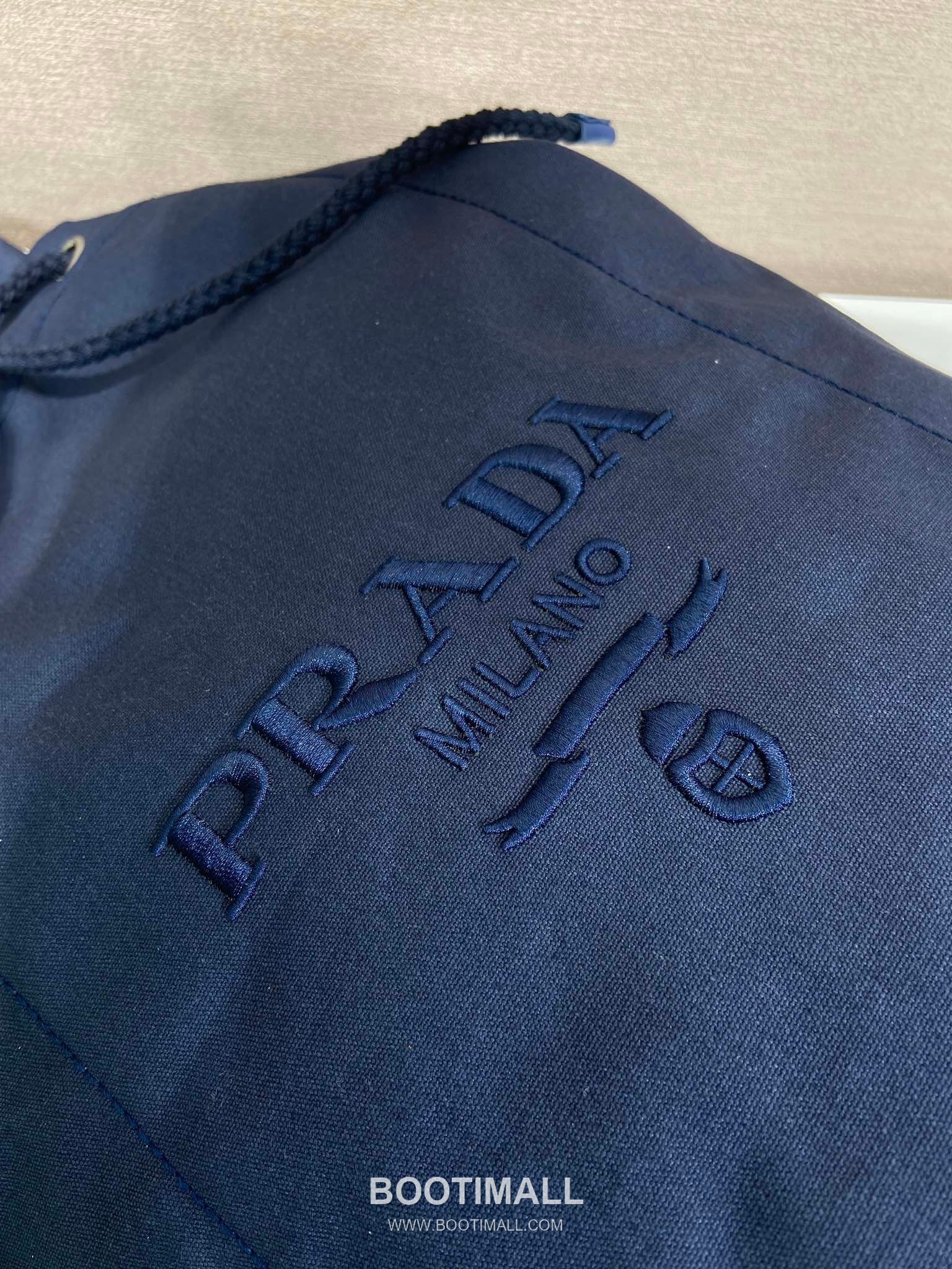 Prada Linen Blend Drawstring Travel Bag 2VY011 프라다 린넨 혼방 가죽 트리밍 드로스트링 트래블백 55cm 7