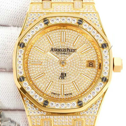 Audemars Piguet Royal Oak Jumbo Extra-Thin 오데마피게 로열오크 점보 엑스트라 씬 16202BC 풀 다이아 금장 39mm