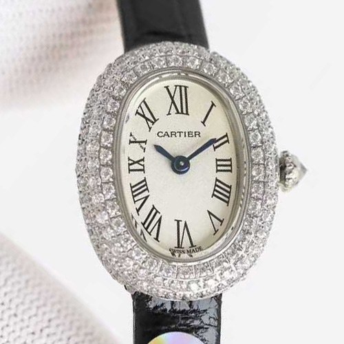Cartier Mini Baignoire Diamond Bezel 까르띠에 미니 베누아르 다이아 베젤 24.6mm