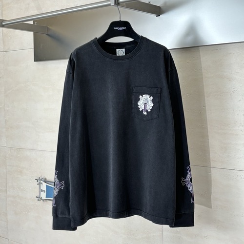 Chrome Hearts Vintage Cross Long Sleeve T-Shirt 크롬하츠 빈티지 크로스 롱슬리브 티셔츠 코튼
