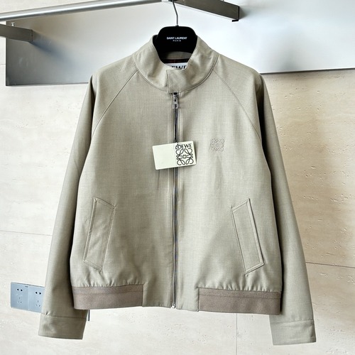 LOEWE FW25 Wool Blend Zip-Up Blouson Jacket 로에베 울 블렌드 집업 블루종 자켓