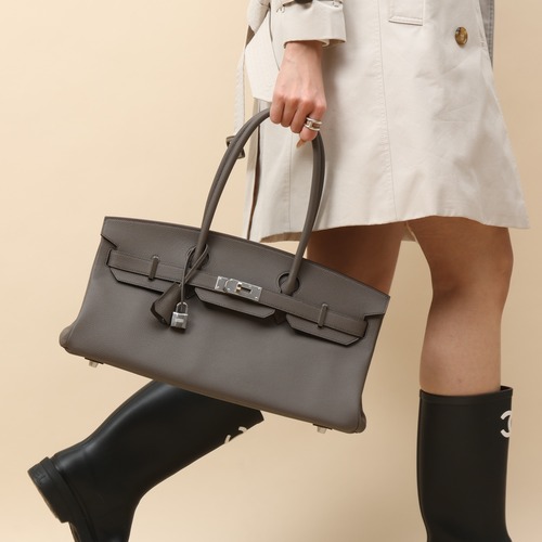 Hermès Birkin 42 Togo Leather Handbag 에르메스 버킨 42 토고 레더 토트백 에땅 그레이 42cm