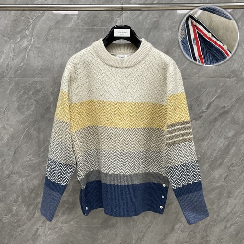 Thom Browne 4-Bar Textured Wool Crewneck Knit 톰브라운 4바 텍스처 울 크루넥 니트