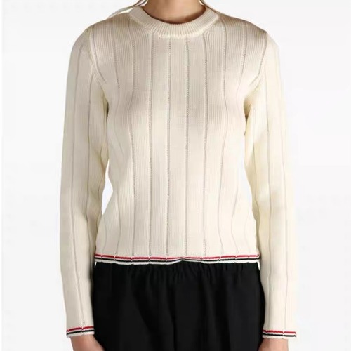 Thom Browne Fine Wool Ribbed Crewneck Knit 톰브라운 파인 울 립 크루넥 니트