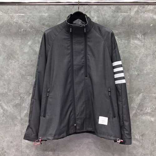 Thom Browne 2026 S/S 4-Bar Double-Zip Stand Collar Jacket 톰브라운 2026 S/S 4바 더블지퍼 스탠드카라 재킷