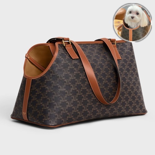 CELINE Triomphe Canvas Pet Carrier Bag 셀린느 트리옹프 캔버스 펫 캐리어백 45cm