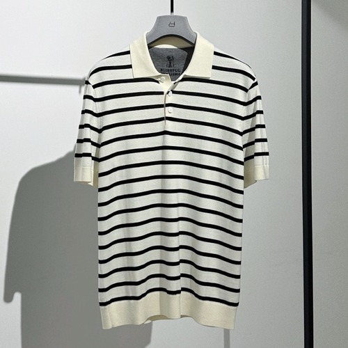 Burberry Merino Wool Striped Half-Zip Knit Sweater 버버리 메리노 울 스트라이프 하프집 니트 스웨터