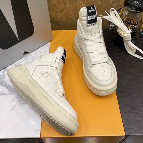 Rick Owens DRKSHDW x Converse TURBODRK Weapon 릭 오웬스 다크쉐도우 컨버스 터보드랙 웨폰 하이 스니커즈 A08046C 아이보리