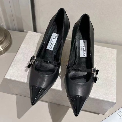 Jimmy Choo AREN PUM65 Pointed Toe Leather Pump 지미추 아렌 PUM65 포인티드 토 레더 펌프스 블랙