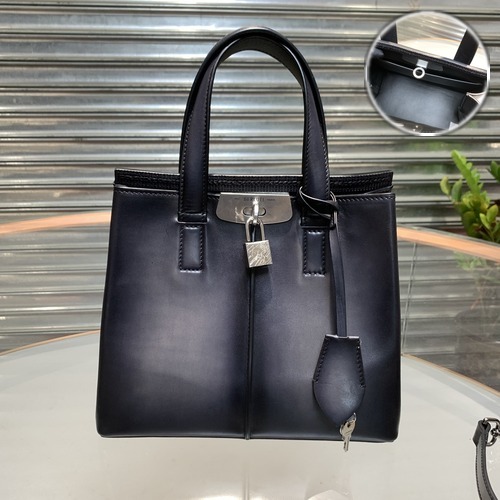 Berluti Patina Leather Top Handle Tote Bag 벨루티 파티나 가죽 탑핸들 토트백 이탈리아 송아지 가죽 그라데이션블랙 26cm