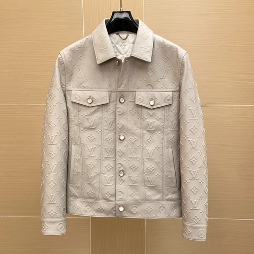 LV Monogram Embossed Leather Jacket 루이비통 모노그램 엠보싱 레더 재킷