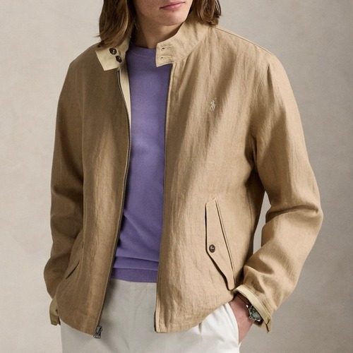 Polo Ralph Lauren Logo Embroidered Reversible Jacket Khaki Brown 폴로 랄프로렌 로고 자수 리버서블 자켓 카키 브라운