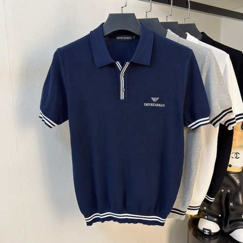 Armani Cotton Knit Short Sleeve T-Shirt 아르마니 코튼 니트 반팔 티셔츠