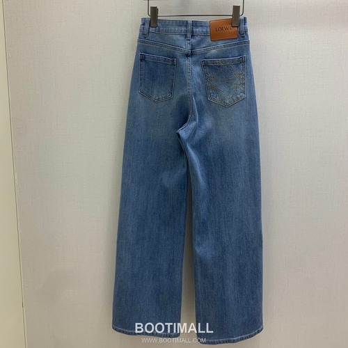 Loewe Classic Logo Embroidery Straight Denim Jeans Blue 로에베 클래식 로고 자수 스트레이트 데님 진 블루