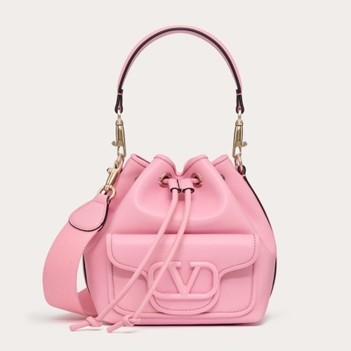 Valentino VLOGO Signature Leather Bucket Bag Ivory 발렌티노 브이로고 시그니처 레더 버킷백 아이보리 숄더백 21cm