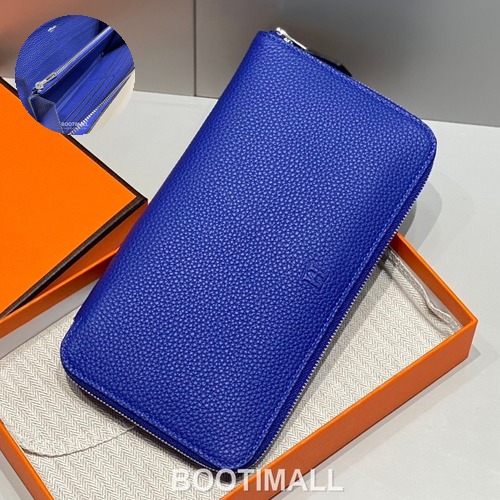 Hermes Togo Leather Electric Blue Long Wallet 에르메스 토고 레더 일렉트릭 블루 장지갑 20cm