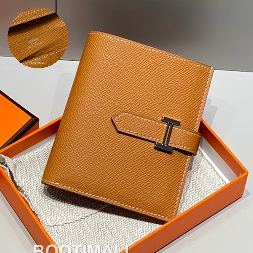 Hermes Epsom Leather Bi-Fold Wallet Elephant Grey 에르메스 엡솜 레더 반지갑 엘리펀트 그레이