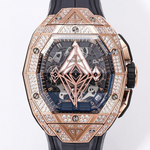 Hublot Spirit of Big Bang Sang Bleu Titanium 42mm 위블로 스피릿 오브 빅뱅 상 블루 티타늄 쥬얼버전 골드베젤 42mm