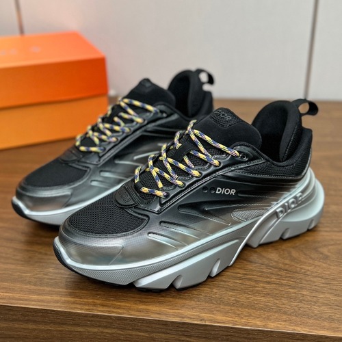 Dior Lewis Hamilton x Dior B44 Blade 디올 루이스 해밀턴 x 디올 B44 블레이드 그라디언트 메쉬 레더 블랙 실버 스니커즈