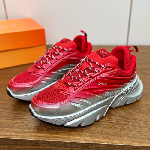 Dior Lewis Hamilton x Dior B44 Blade 디올 루이스 해밀턴 x 디올 B44 블레이드 그라디언트 메쉬 레더 레드 스니커즈