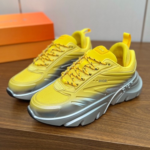 Dior Lewis Hamilton x Dior B44 Blade 디올 루이스 해밀턴 x 디올 B44 블레이드 그라디언트 메쉬 레더 옐로우 스니커즈