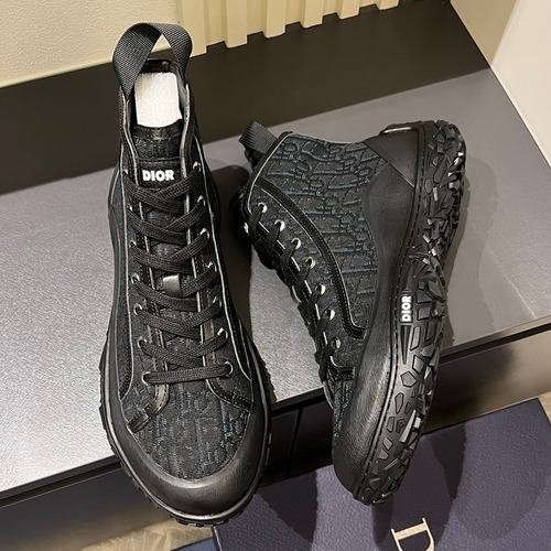 Dior B28 High-Top Oblique Jacquard Beige Black Sneakers 디올 B28 하이탑 오블리크 자카드 베이지 블랙 스니커즈