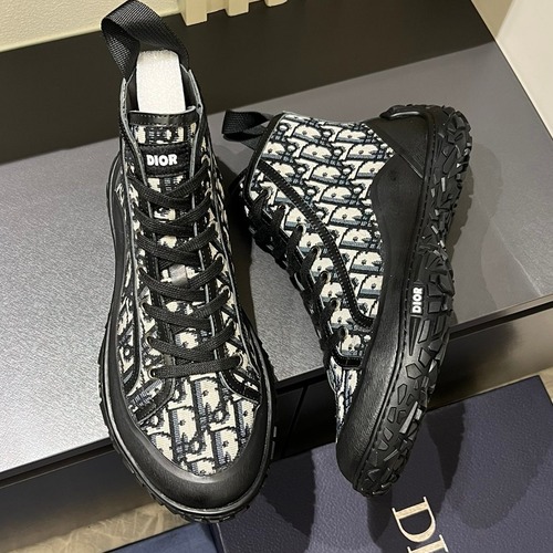 Dior B28 High-Top Oblique Jacquard Beige Black Sneakers 디올 B28 하이탑 오블리크 자카드 베이지 블랙 스니커즈