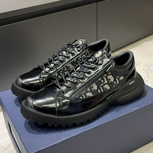 Dior x Shawn Stussy Classic Sport Leather Shoes Black 디올 x 숀 스투시 클래식 스포츠 레더 슈즈 블랙