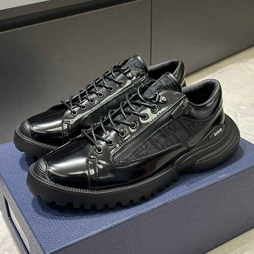 Dior x Shawn Stussy Classic Sport Leather Shoes Black 디올 x 숀 스투시 클래식 스포츠 레더 슈즈 블랙