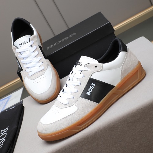 BOSS Leather Lace-Up Casual Shoes 보스 레더 레이스업 캐주얼 슈즈 화이트