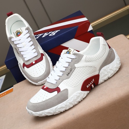 Bally Calfskin Leather Lace-up Casual Sneakers 파텍필립 발리 송아지 가죽 레이스업 캐주얼 스니커즈 화이트