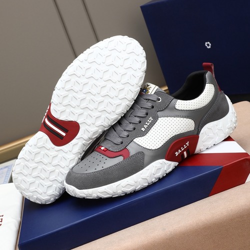 Bally Calfskin Leather Lace-up Casual Sneakers 파텍필립 발리 송아지 가죽 레이스업 캐주얼 스니커즈 그레이