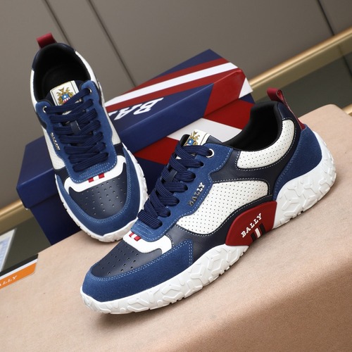 Bally Calfskin Leather Lace-up Casual Sneakers 파텍필립 발리 송아지 가죽 레이스업 캐주얼 스니커즈 네이비